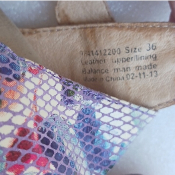 DANSKO Colorful Snake Print Wedge Sandals - Picture 4 of 5